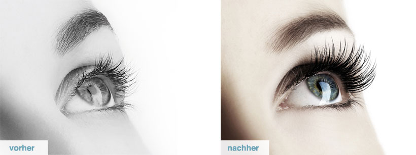 LuxusLashes Vorher Nachher